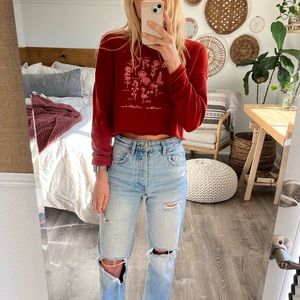 Cropped Montana Wildflowers Sweatshirt